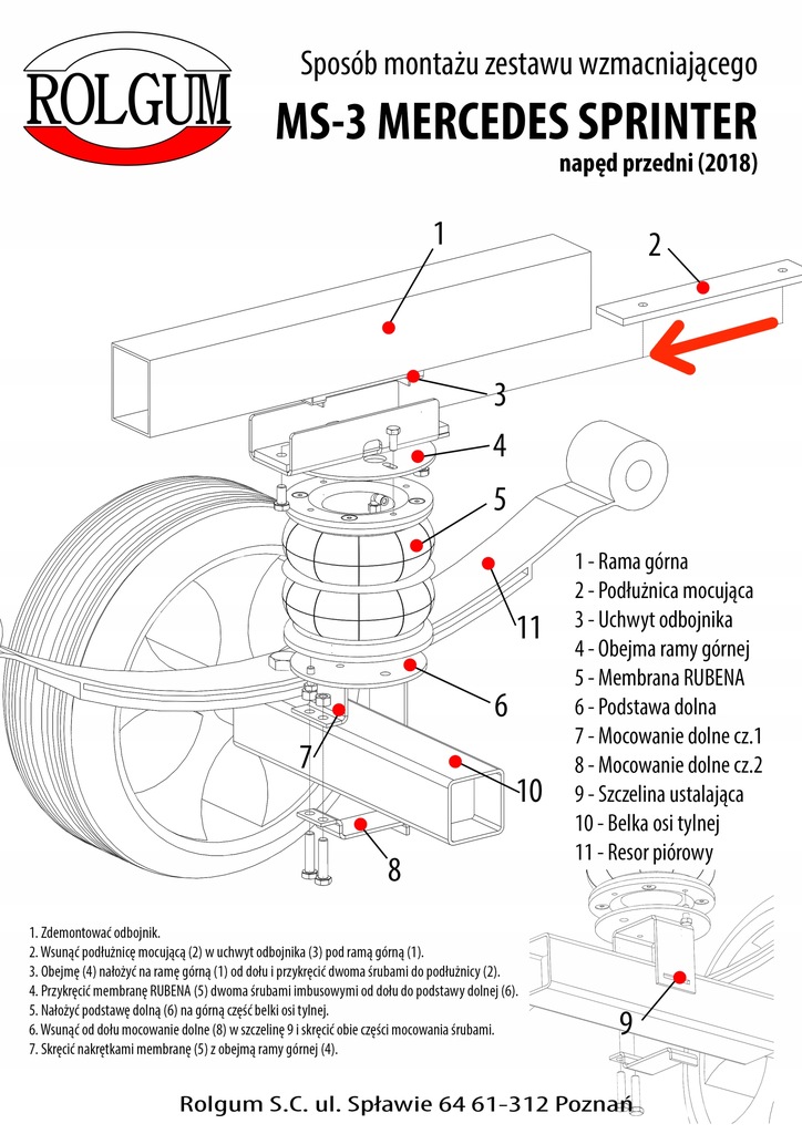 фото №2, Подушки безопасности пневматический mercedes sprinter 910, od 2018r. ms-3 r-1, 4 ton