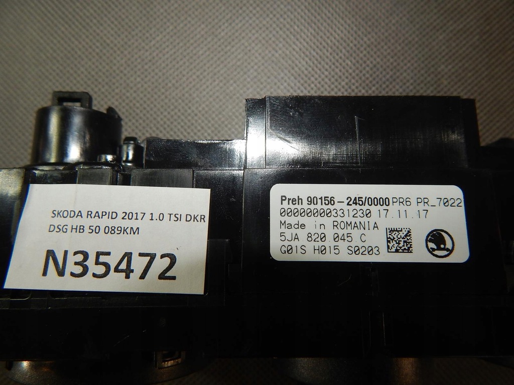 фото №2, Skoda rapid панель обдув 5ja820045c