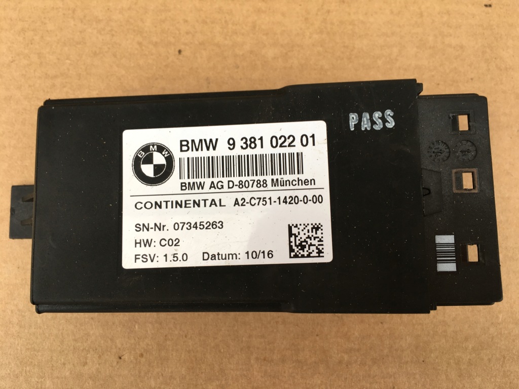 фото №1, Bmw g11 g12 блок управления модуль сиденье 9381022