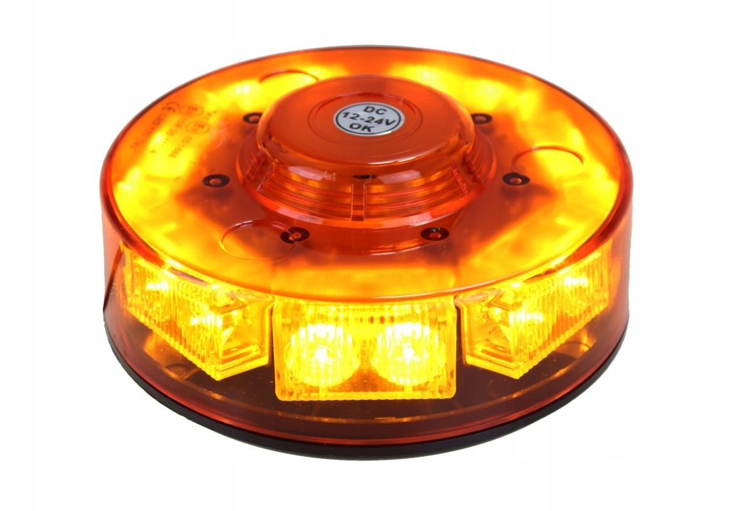 фото №1, Лампа попереджувальна світлодіодна kogut ufo led stroboskop na магніт 12-24v кругла