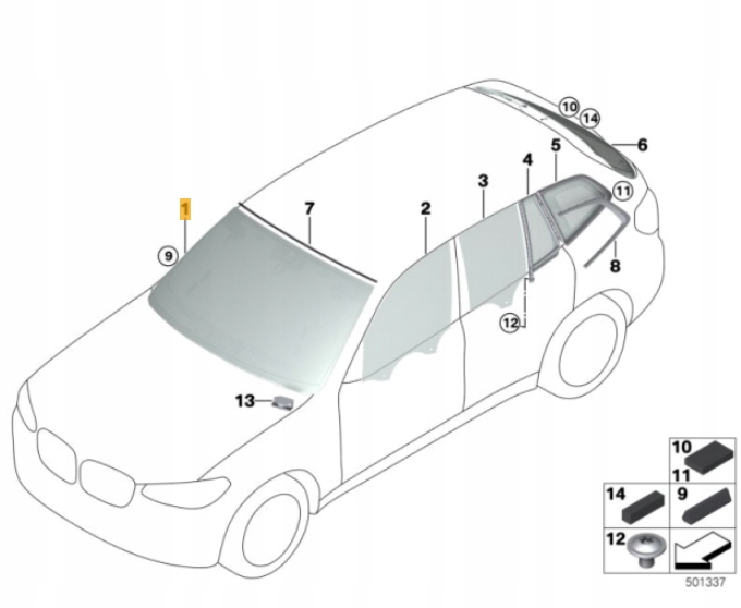 Купить Стекло лобовое bmw '3 g20