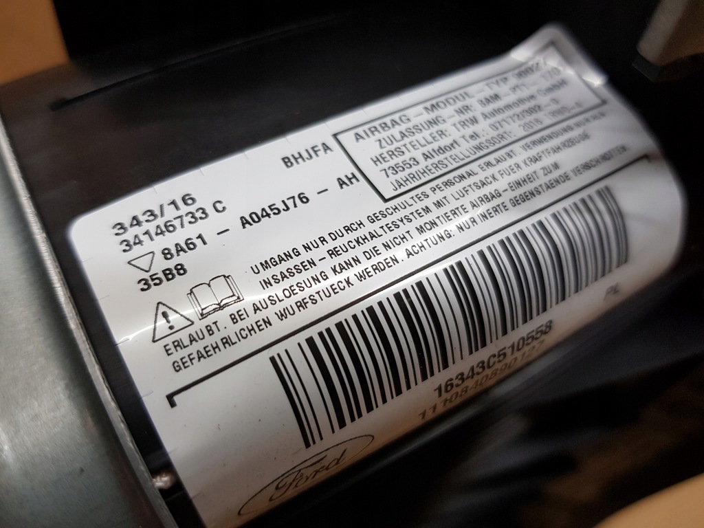 фото №3, Ford ecosport подушка коленная rhd