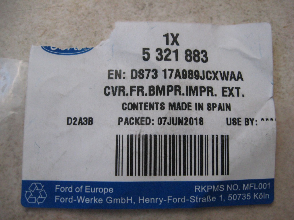 фото №2, Заглушка фаркоп - перед - ford mondeo mk5