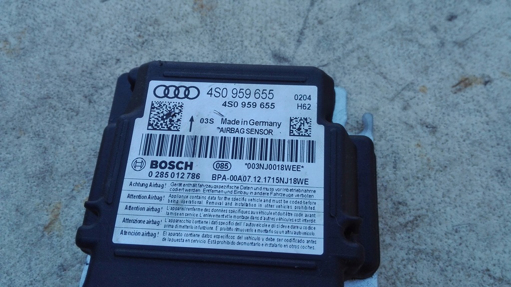 фото №2, Audi r8 ii датчик подушка безопасности 4s0959655