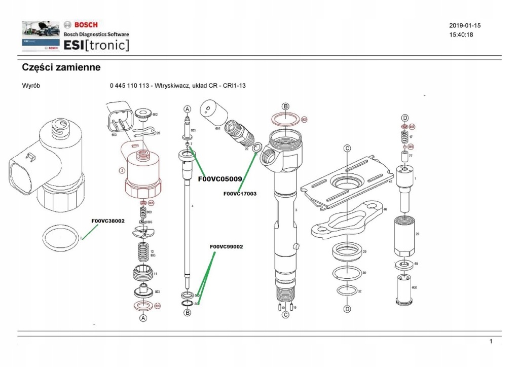 фото №4, F00vc99002, 5663-1, комплект форсунки cr bosch