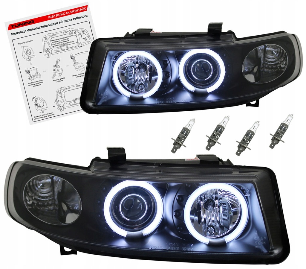 фото №1, Seat toledo 1m 99-04 лампи фари кільця ccfl