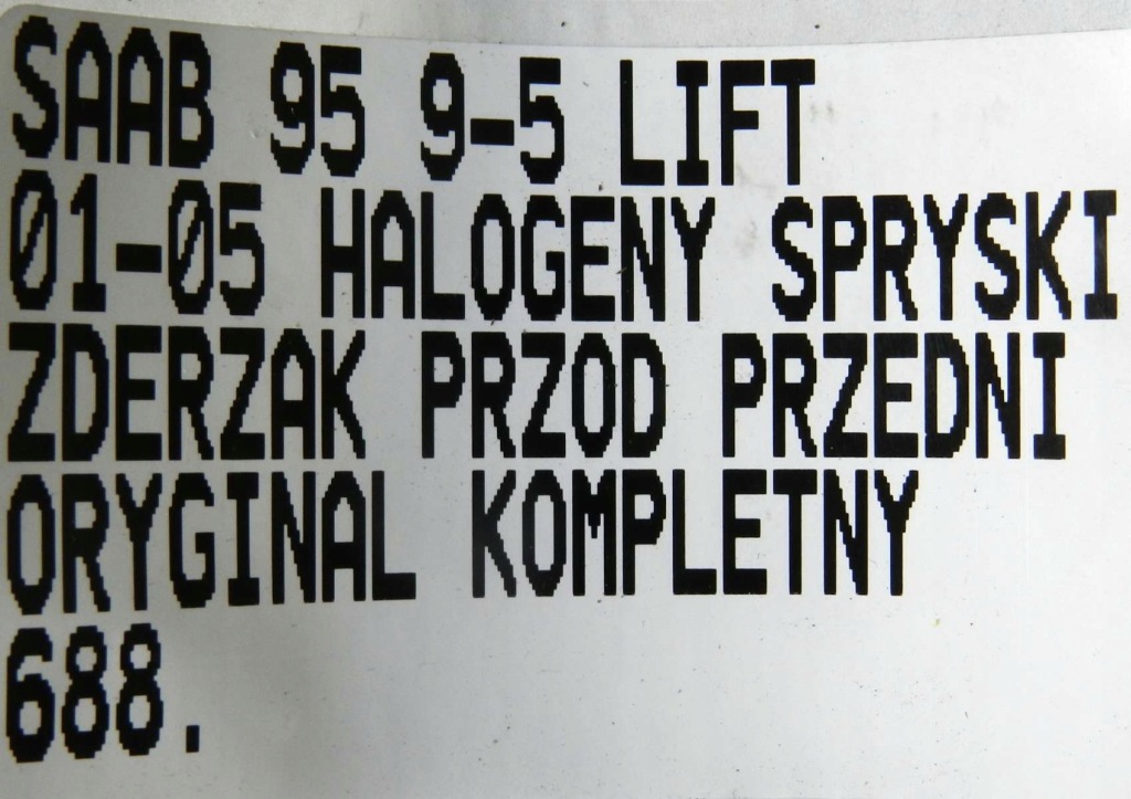 688.zderzak перед передній saab 95 9-5 рестайлінг  омивачі Київ