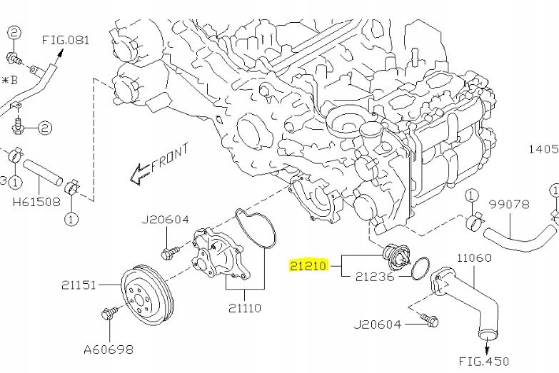 фото №8, Термостат двигателя fa20 /fb16t subaru wrx va levorg