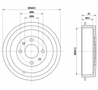 фото №2, Textar барабан гальмівний alfa romeo 146 930 96