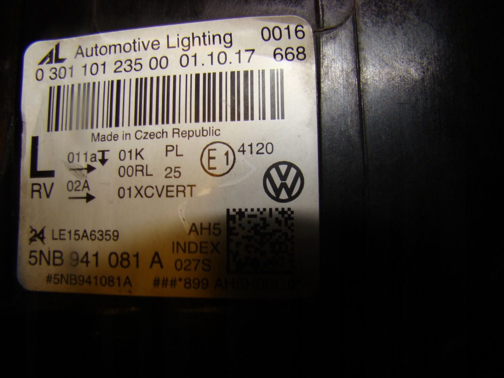 Vw tiguan 5nb941081a full led лампа перед ліва в Україні