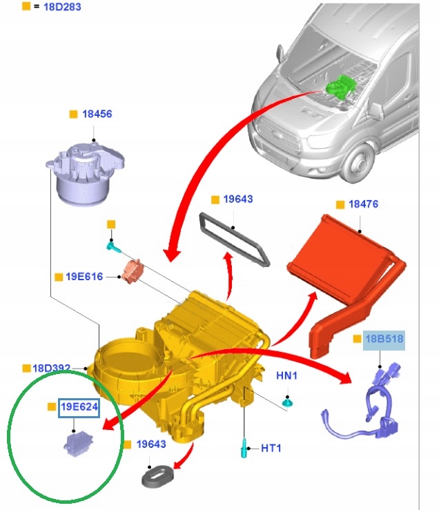 фото №3, Резистор вентилятор резистор ford transit 2013- b-max