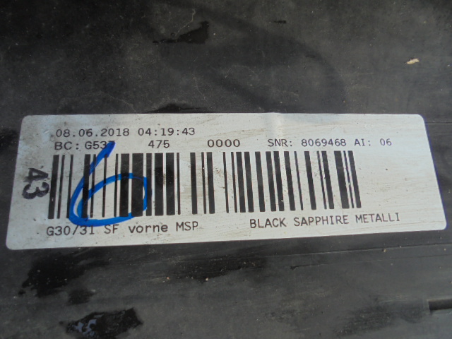 фото №6, Бампер передний bmw 5 g30 g31 m-pakiet