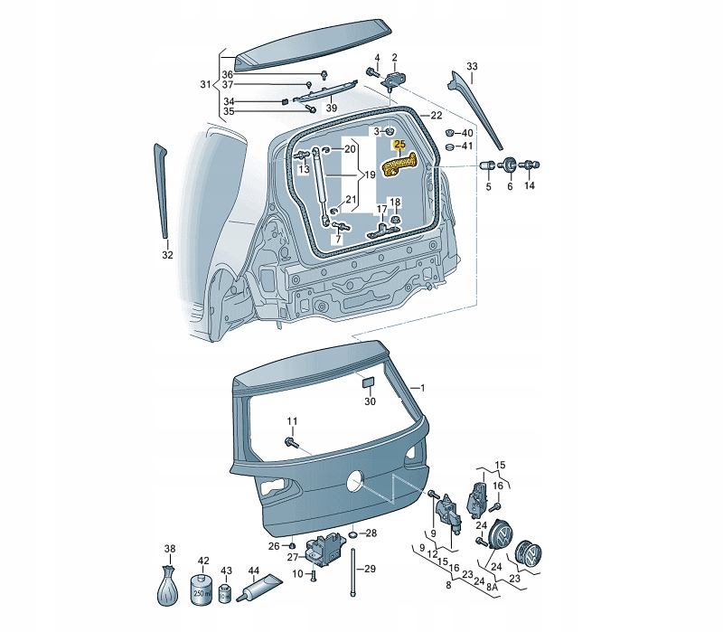 фото №10, Защита проводка крышки задняя vw seat skoda 5g6971829b