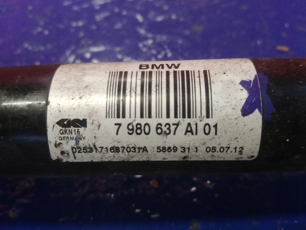 фото №2, Bmw 5 f10 f11 приводной вал półośka левая alpina 7980637