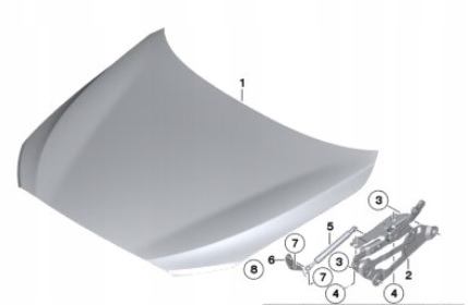 фото №1, Передня капот, кришка двигуна bmw 5 f07 gt