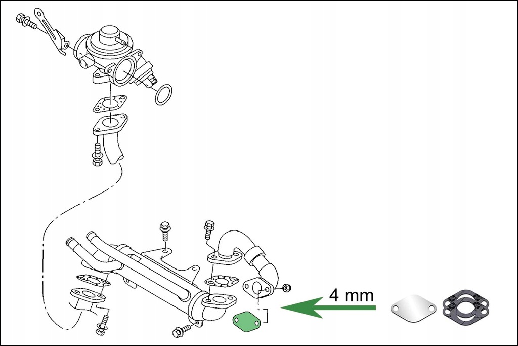 фото №6, Заглушка egr 1.2 1.4 1.9 2.0 tdi audi a2 a3 a4 a6