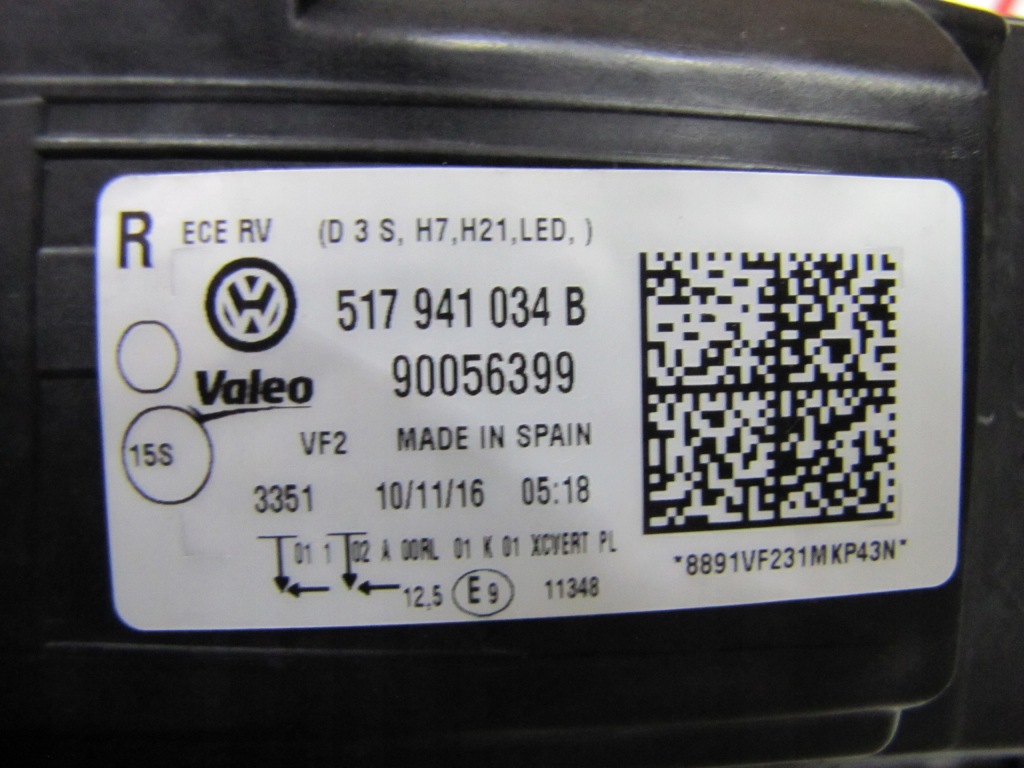 фото №10, Vw golf sportsvan лампа правая левая ксенон led 2014-2017 rok