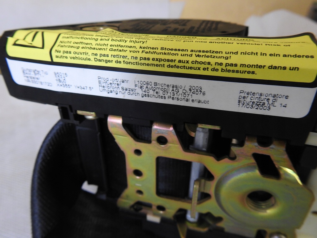 фото №10, Pas безпеки правий перед fiat palio 02-08