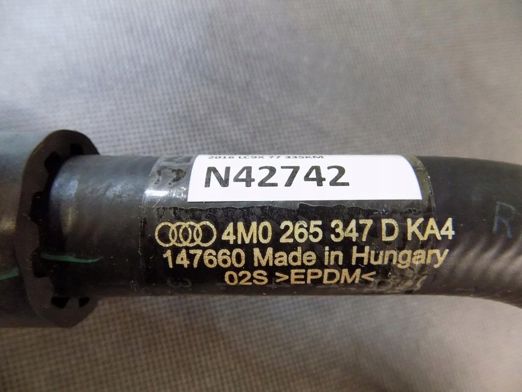 фото №2, Audi q7 4m шланг wody 4m0265347d