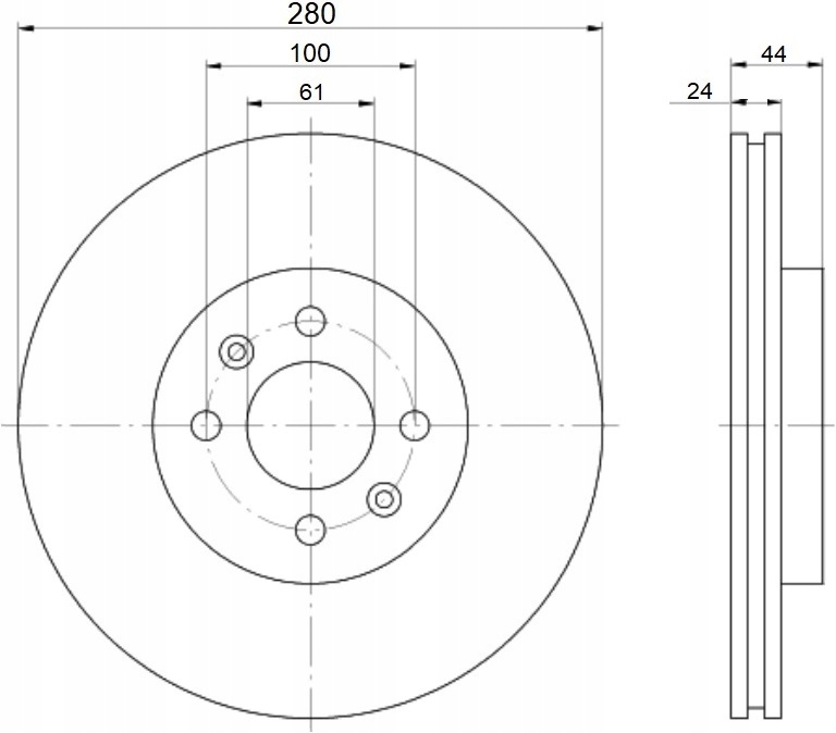 фото №2, Тормозные диски 1729 renault twingo ii 07r- перед 280mm