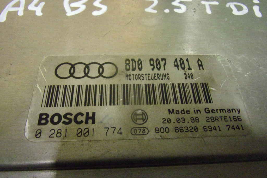 фото №11, Бортовий комп'ютер набір стартовий імобілайзер 2.5 tdi audi a4 b5