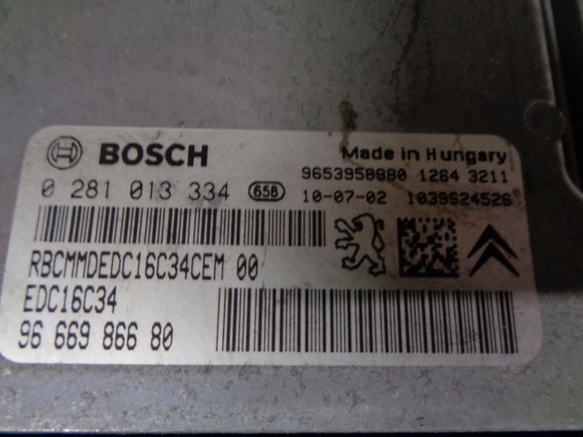 фото №6, 5008 1.6 hdi бортовой компьютер набор стартовый 9666986680