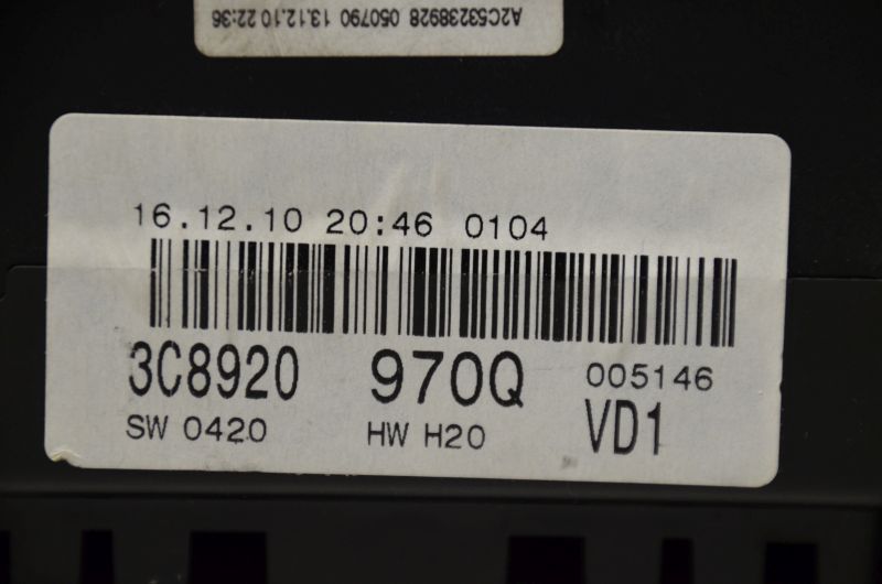 фото №6, Vw passat cc b7 счетчик приборы 3c8920970q