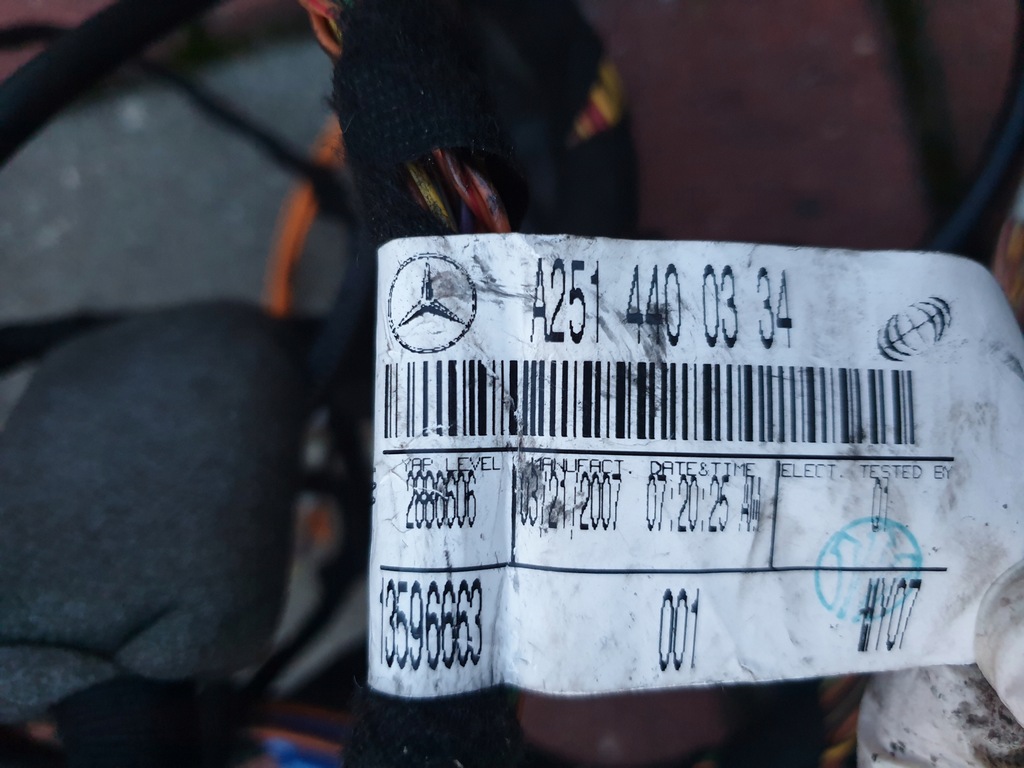 фото №11, Електропроводка джгут салону mercedes r w251 long cdi