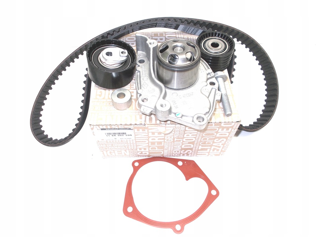 фото №1, Renault оригинальный номер 119a06559r насос водяная + набор ремень распределительного вала