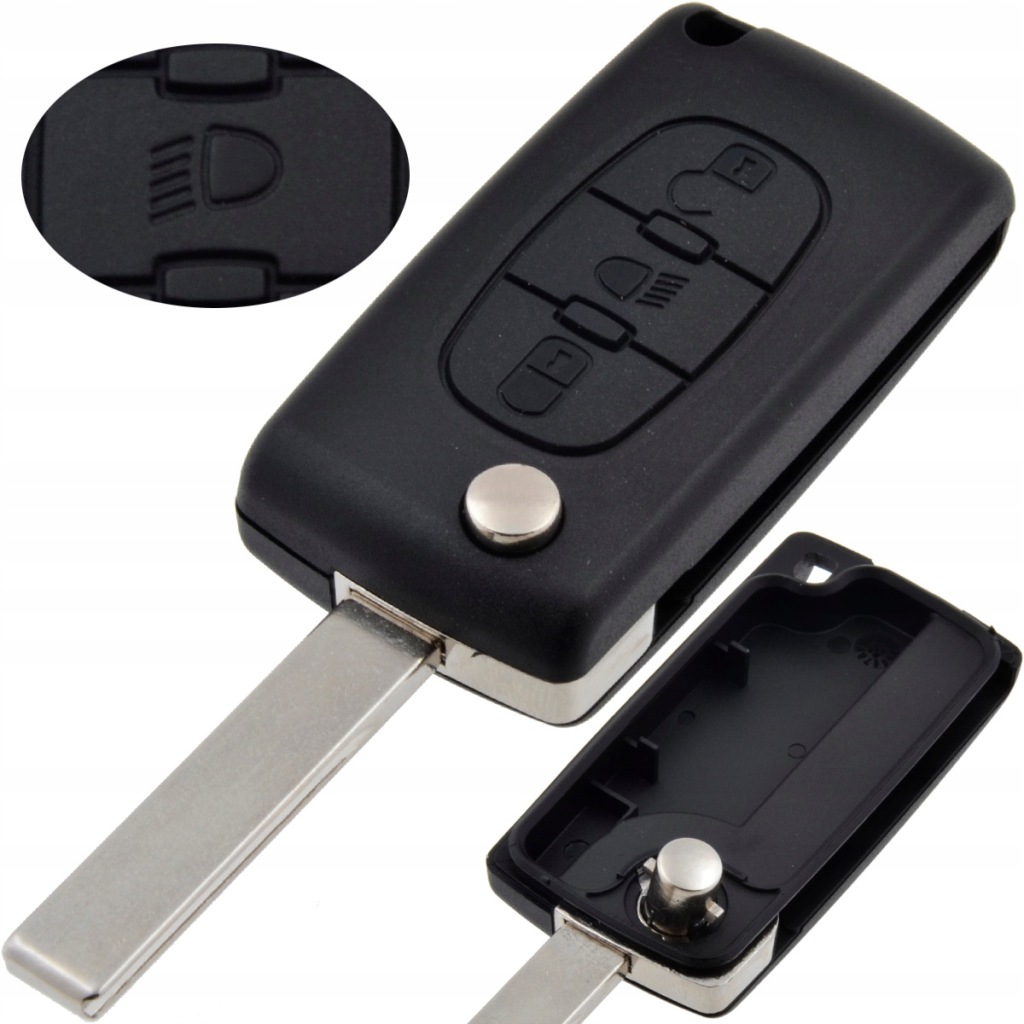 фото №1, Citroen c2 c3 c4 c5 c6 c8 pilot корпус ключ 3p