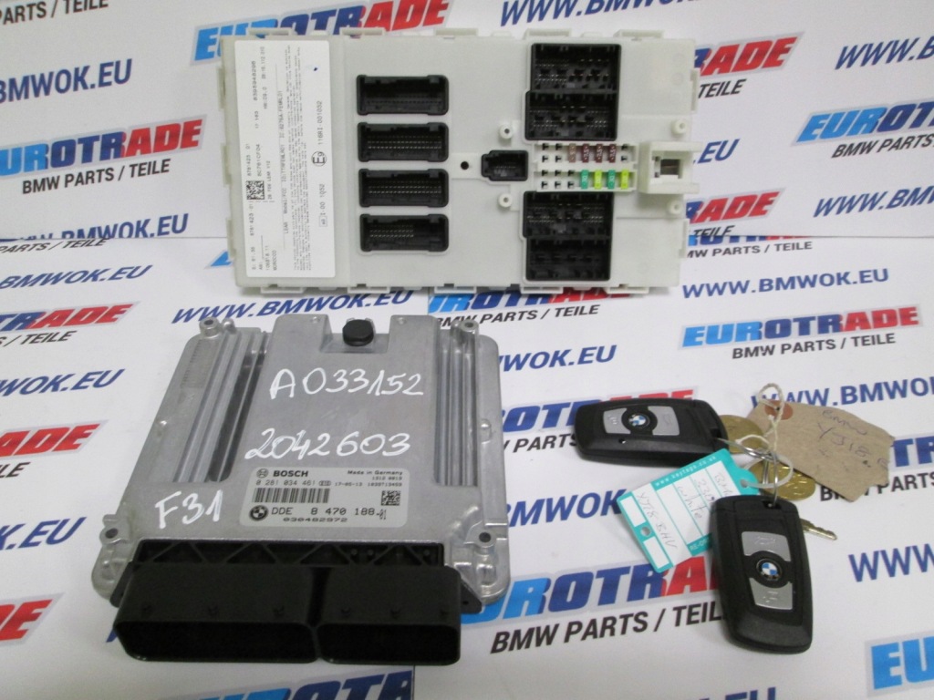 фото №1, Bmw 3 f30 бортовой компьютер комплект fem 0281034461 8470188