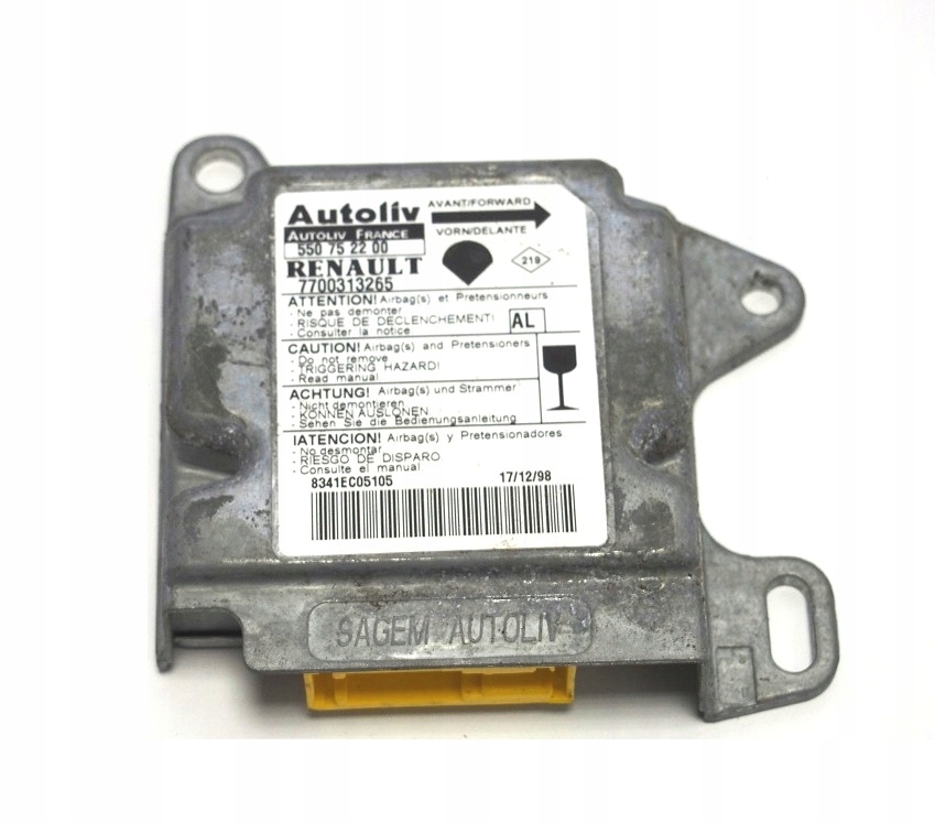 фото №1, Модуль датчик подушок подушка безпеки master ii 7700313265