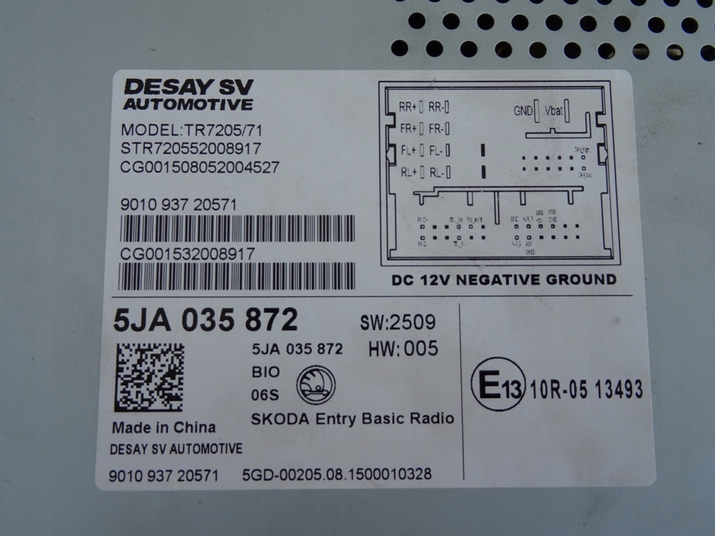 фото №8, Радио заводской 5ja035872 skoda rapid