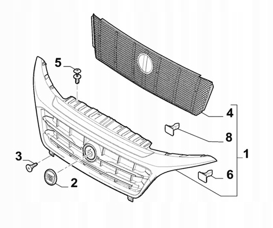 Купить Fiat ducato решётка  радиатора решётка радиатора чёрный camper