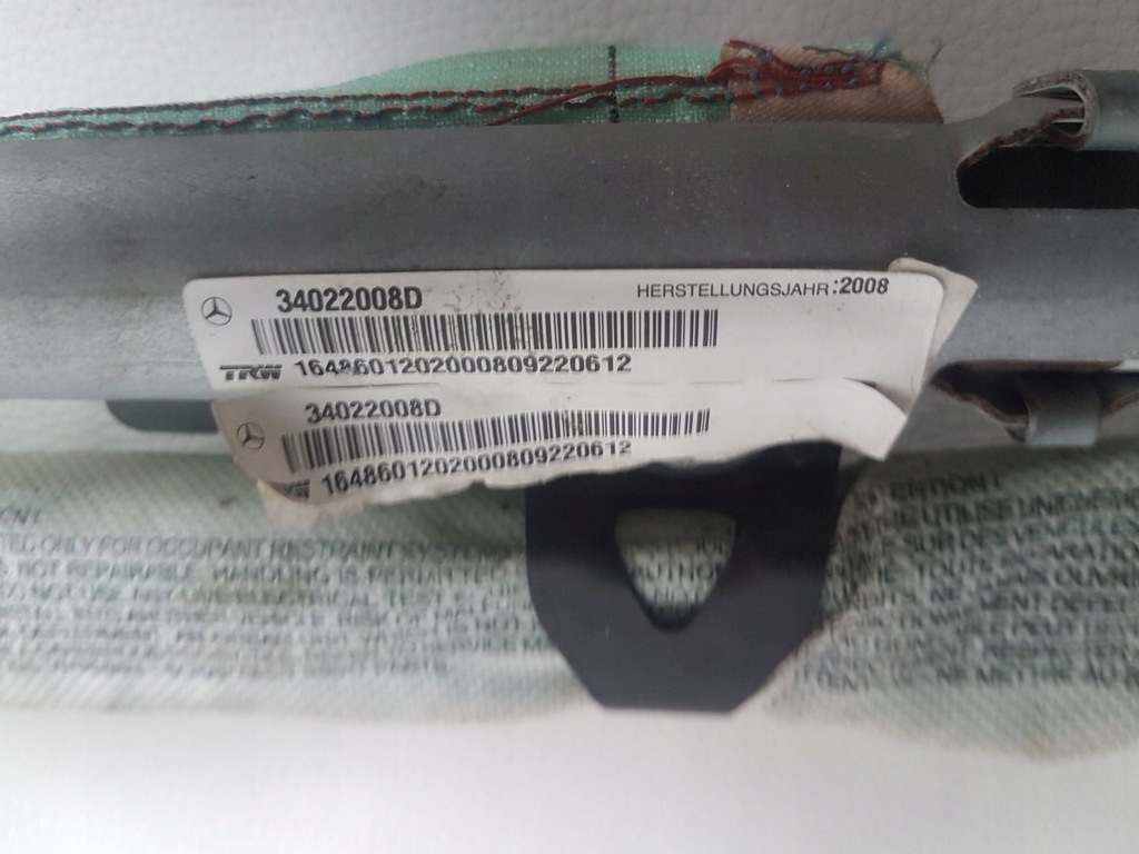 фото №5, Mercedes ml w164 подушка шторка безпеки права air bag