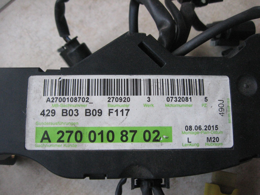 фото №5, Джгут двигуна - mercedes w117 w156 w176 w246