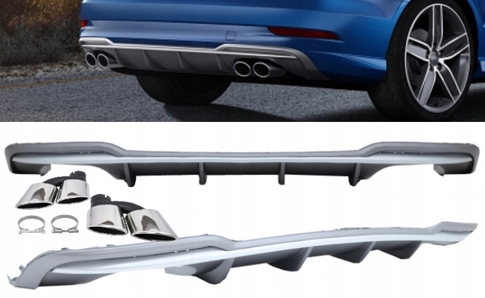 фото №1, Диффузор спойлер audi a3 8v sedan cabr -19 s3 sline