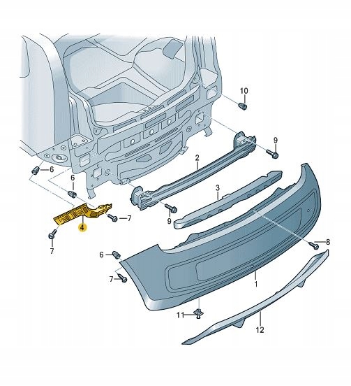 фото №3, Напрямна напрямна бампера задня skoda 1s6807393d/94d