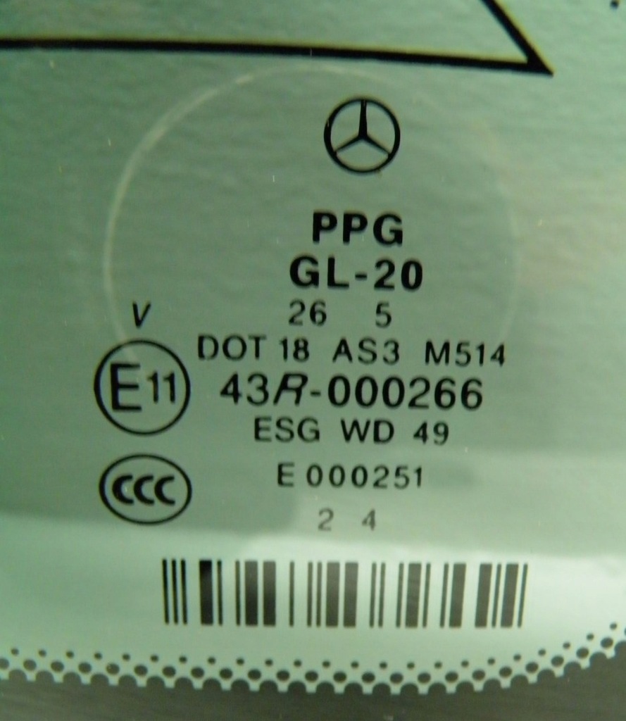 фото №2, Стекло кузовная левая задняя mercedes rklasa w251