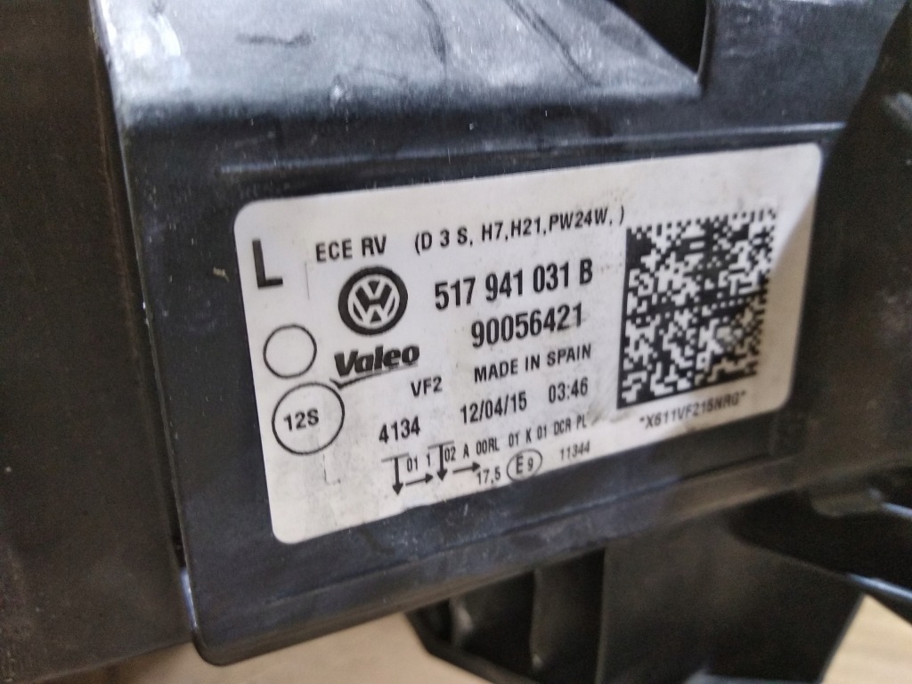 фото №7, Vw golf vii 7 sportsvan лампа левая передняя перед