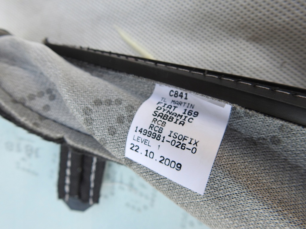 фото №6, Обшивка сиденье заднее сиденье раздельная fiat panda ii