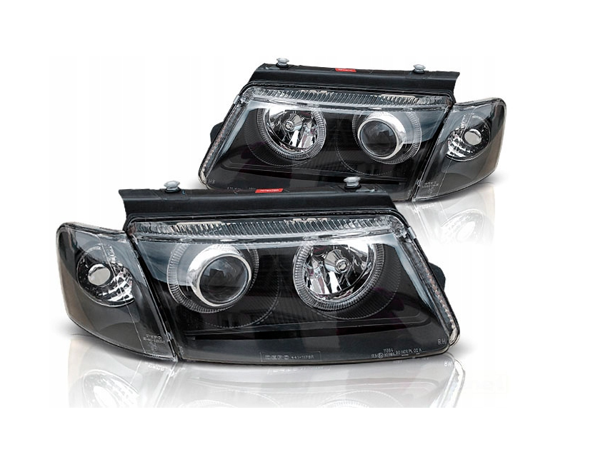 фото №1, Лампы фары vw passat b5 96-00 кольца black fk