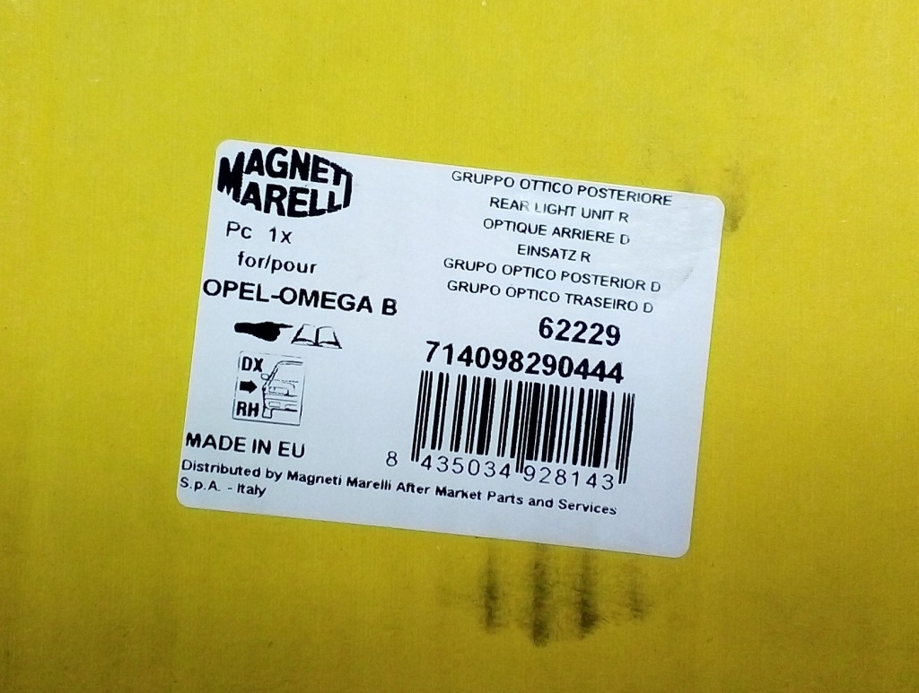 фото №4, Magneti marelli лампа правый задняя 714098290444 opel omega v94