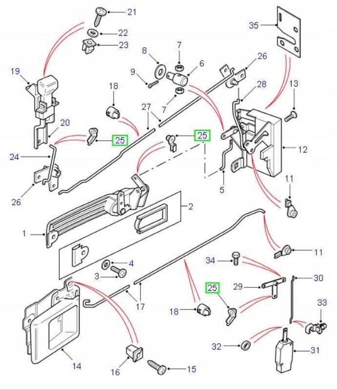 фото №4, Клипса трос замка land rover defender