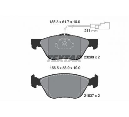 Textar тормозные колодки тормозные romeo 145/147/ 19mm Цена