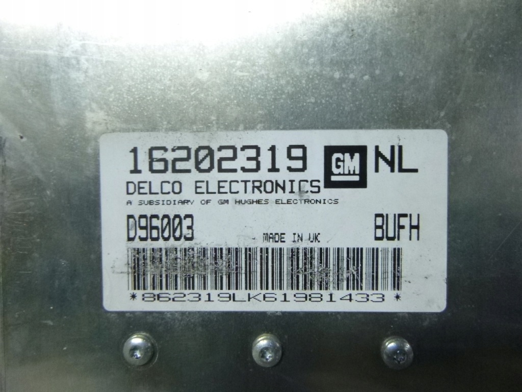 фото №2, Бортовой компьютер двигателя opel vectra b 16202319