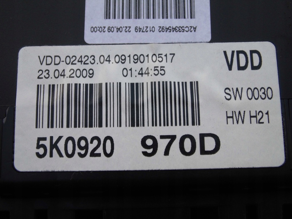 фото №7, Счетчик корпус 5k0920970d vw golf vi 1.4tsi cax