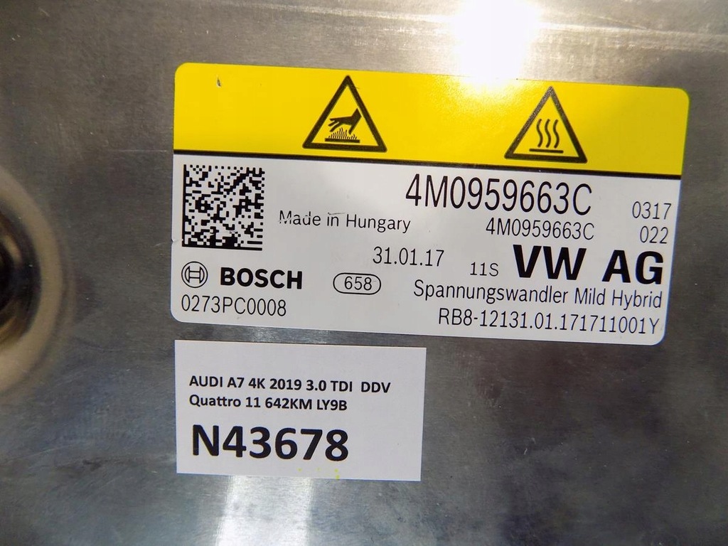 фото №2, Audi a7 4k преобразователь напряжения 4m0959663c