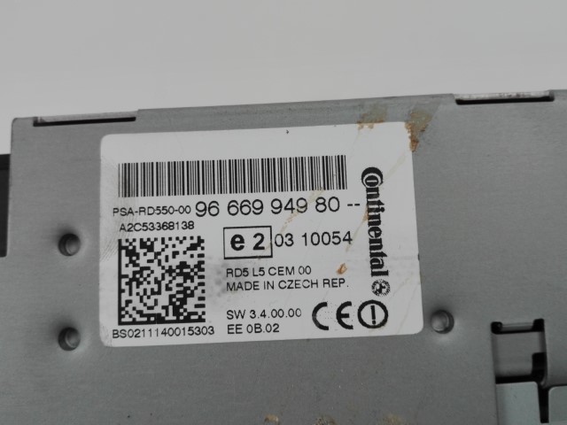 фото №2, Peugeot 508 радіо радіопрогравач cd 9666994980