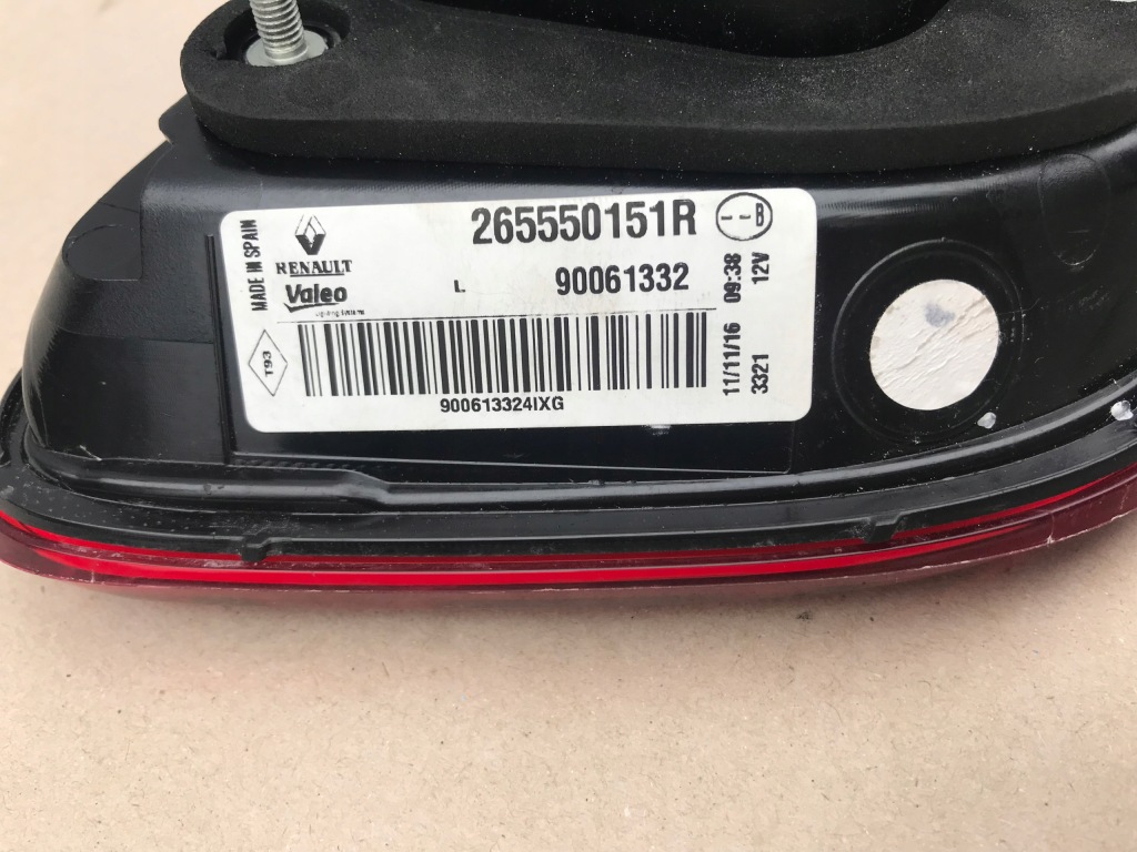 фото №3, Лампа задняя задняя renault kadjar led левая w крышка